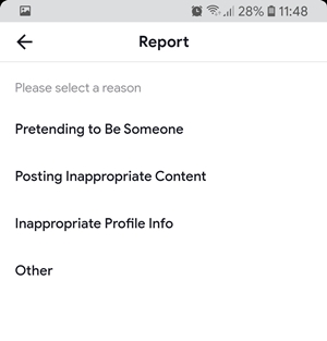 كيفية الابلاغ عن حساب تيك توك