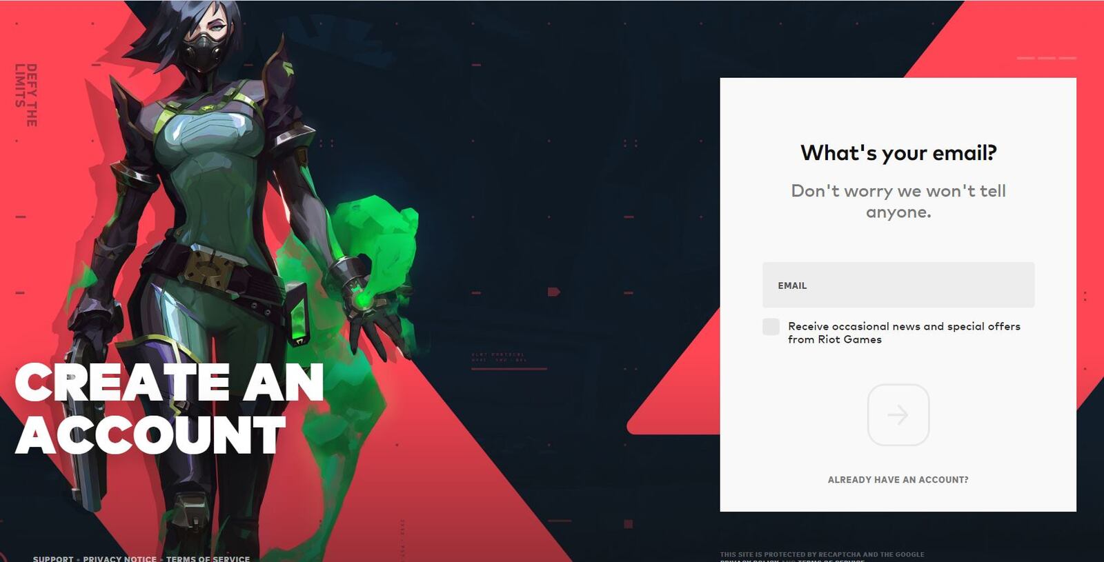 التسجيل بلعبة فالورانت