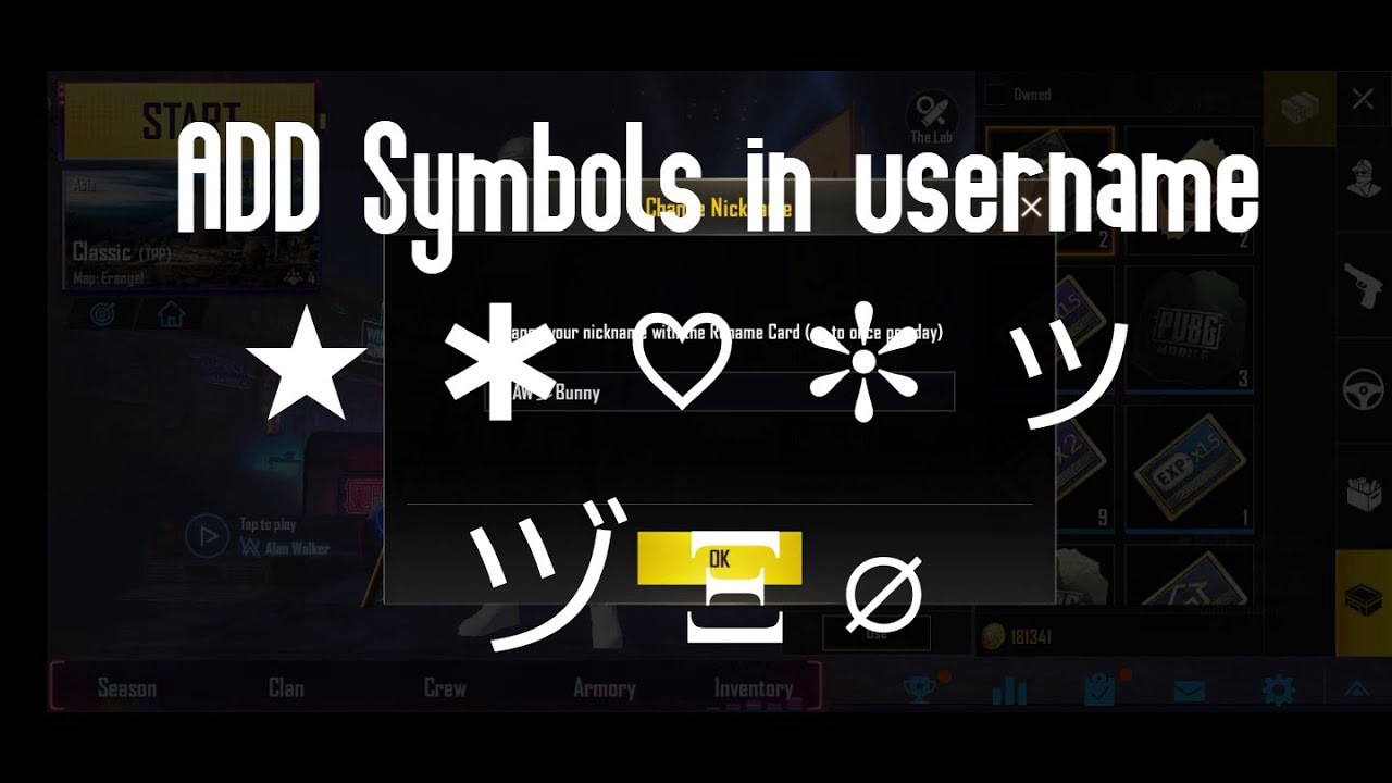 ADD Symbols in Username