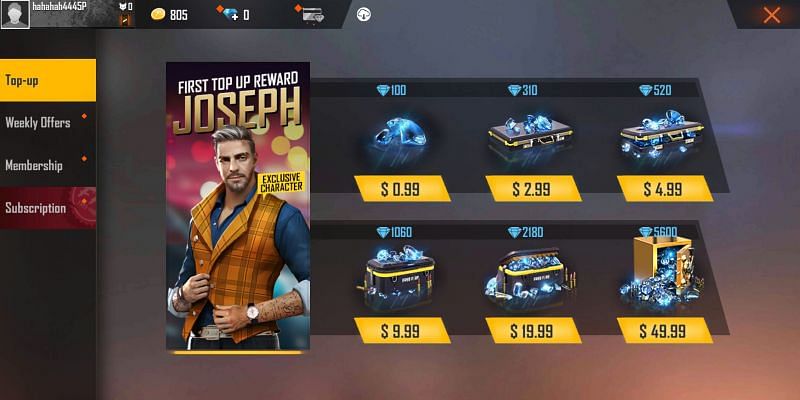 Free Fire Diamonds