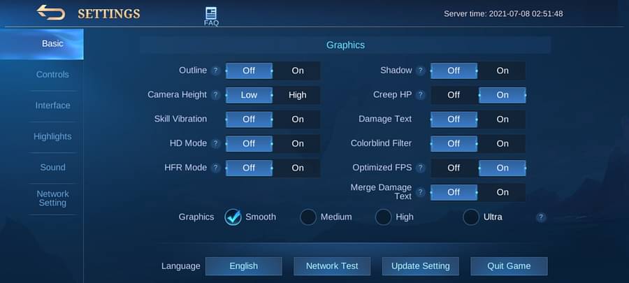 إعدادات رسومات أقل_mobile_legends