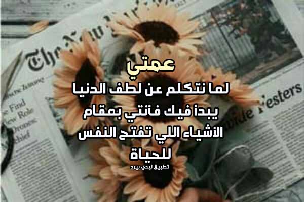 عبارات و كلمات مدح لاخت الاب لعمتي