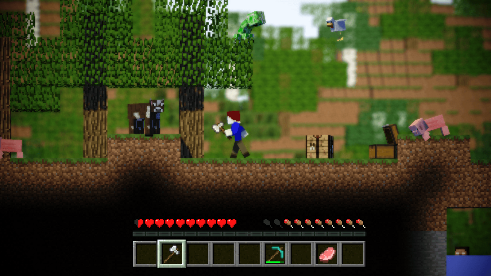 2048x1152 2D Minecraft Wallpaper