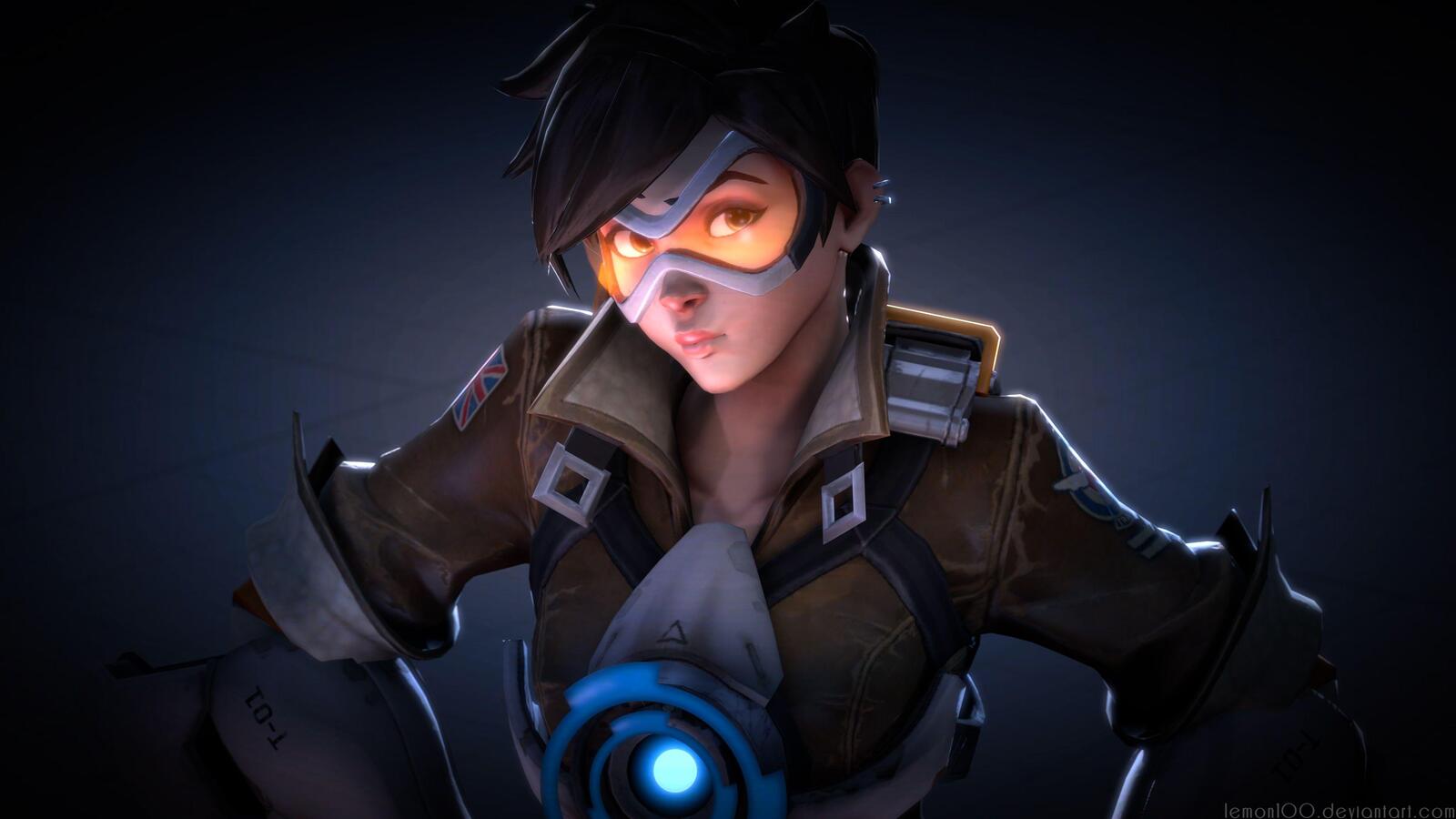 خلفية Tracer من لعبة Overwatch بدقة 4K UHD